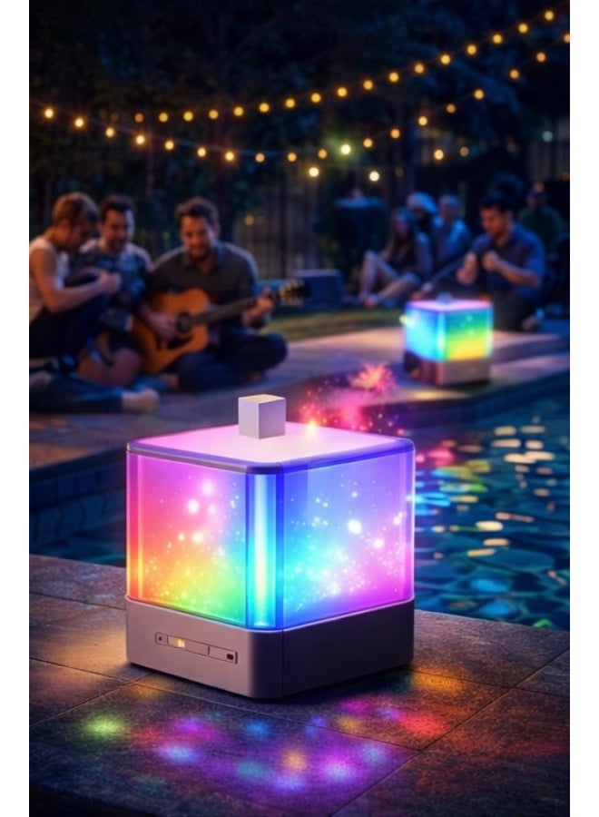 Music Hi Wireless Lightshow Speaker with Microphone, RGB LED Color Changing Lights, Portable Bluetooth Speaker, 180 Minutes Playtime, Rechargeable Party Speaker – Pink - Image 3